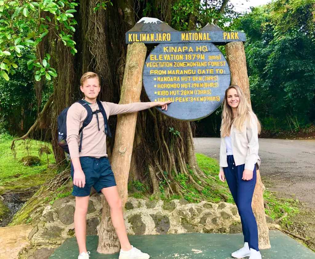 Marangu Gate sign at Kilimanjaro National Park
